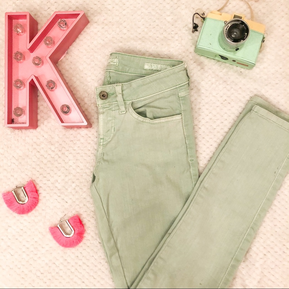 Guess Pastel Green Jeans